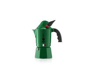 Bialetti  Moka Express Alpina Iconic Stovetop Espresso Maker Moka Pot 3 Cups 43 Oz  130 Ml Aluminium Green