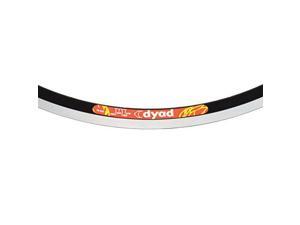 Velocity Dyad Clincher Machined Sidewall Bicycle Rim - Black 700C x 36H - 3600m-62236
