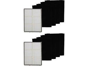Nispira HEPA Filter with 4 PreCarbon Filters Compatible with Whirlpool Whispure Air Purifier Models AP25030K APR25530L APR25130L Replaces Part  1183051 1183051K 2 Sets
