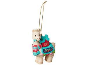 Precious Moments Llove You Llots 2019 Dated Bisque Porcelain Llama Christmas 191009 Ornament, One Size, Multi
