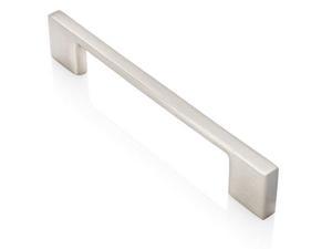 Southern Hills Brushed Nickel Cabinet Handles | 6.3 Inches Total Length | 5 Inch Screw Spacing | Satin Nickel Drawer Pulls, Pack of 5 | Modern Cabinet Hardware | Nickel Cabinet Pulls SH3229-128-SN-5
