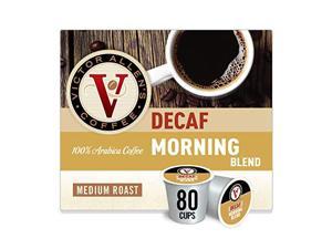 Victor Allens Coffee K Cups Decaf Morning Blend Single Serve Light Roast Coffee 80 Count Keurig 20 Brewer Compatible