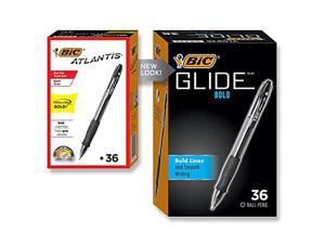 BIC Velocity Bold Retractable Ball Pen Bold Point 16mm Black 2Count