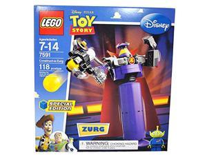 Lego Special Edition Disney Pixar Movie Toy Story Series Set 7591  ConstructaZurg with Rotating Waist and SphereShooting Cannon and Alien Minifigure Total Pieces 118