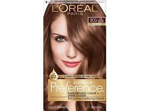 LOreal Paris Superior Preference FadeDefying  Shine Permanent Hair Color 5CG Iced Golden Brown Pack of 1 Hair Dye