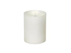 Melrose 525 Simplux White Flameless LED Lighted Wax Pillar Candle with Moving Flame