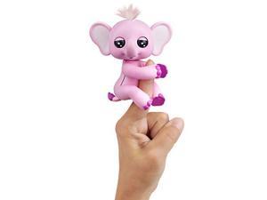 WowWee Fingerlings Baby Elephant - Nina (Pink) - Interactive Toy