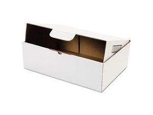 Duck 1147639 Self-Locking Shipping Boxes, 13l x 9w x 4h, White, 25/Pack