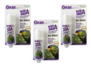 Oasis 3 Pack of Vita Drops for Big Birds 2 Ounces Each
