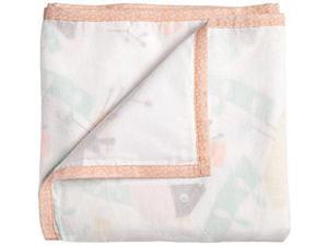 Nursery Works Menagerie 3-Layer Organic Muslin Blanket, Canopy