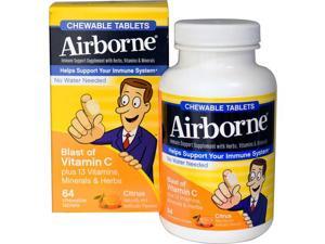 Airborne Immune Support Chewable Tablet Citrus 64 Count 18631 Airborne Immune Support Chewable Tablet Citrus 64 Count 18631