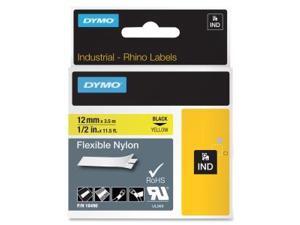 Dymo LABEL, DYMO RHINO, YELLOW 1/2"X11.5