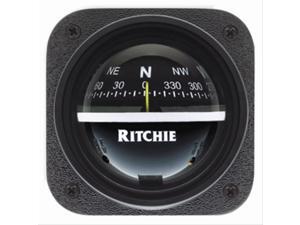 Ritchie V-537 Explorer Compass - Bulkhead Mount - Black Dial Ritchie V-537 Explorer Compass - Bulkhead Mount - Black Dial