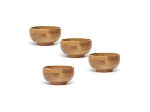 Lipper 323-4 Oak Finished Footed Rice Bowls, Set of 4 Lipper 323-4 Oak Finished Footed Rice Bowls, Set of 4