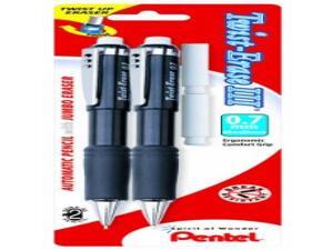 Pentel Twist-Erase III Automatic Pencil with 2 Eraser Refills, 0.7mm, Assorted Barrels, 2 Pack (QE517BP2-K6) Pentel Twist-Erase III Automatic Pencil with 2 Eraser Refills, 0.7mm, Assorted Barrels, 2 Pack (QE517BP2-K6)