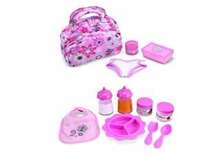 Melissa & Doug Doll Feeding and Changing Accessories - Bib, Bag, Diaper, Wipes, Utensils, Bottles Melissa & Doug Doll Feeding and Changing Accessories - Bib, Bag, Diaper, Wipes, Utensils, Bottles