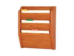 Wooden Mallet Home Office 3 Pocket Letter Size File Holder Wall Display Rack Furniture Medium Oak Wooden Mallet Home Office 3 Pocket Letter Size File Holder Wall Display Rack Furniture Medium Oak