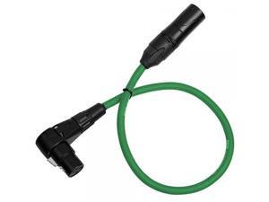 LyxPro Balanced XLR Cable Premium Series Microphone Cable, Speakers and Pro Devices Cable, 1.5 Ft RA Female- Green LyxPro Balanced XLR Cable Premium Series Microphone Cable, Speakers and Pro Devices Cable, 1.5 Ft RA Female- Green