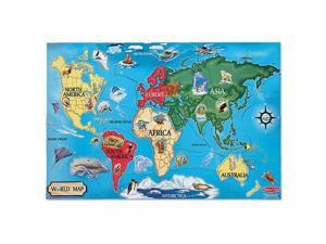 Melissa & Doug World Map Floor Puzzle, 33 Pcs, 2X3-Feet Melissa & Doug World Map Floor Puzzle, 33 Pcs, 2X3-Feet