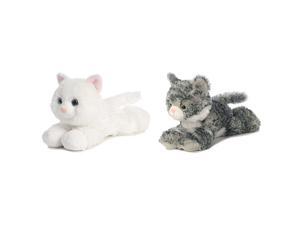 Bundle of 2 Aurora 7.5 Floppy Beanbag Cat Stuffed Animals - Lily & Sugar Bundle of 2 Aurora 7.5 Floppy Beanbag Cat Stuffed Animals - Lily & Sugar