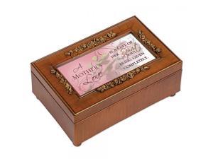 Mother's Love Decorative Woodgrain Rose Music Box - Plays What a Wonderful World
