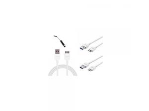 Two (2) Samsung OEM Genuine Authentic 5-Feet Micro USB 3.0 Data Sync Charging Cables for Galaxy S5/Note 3 ET-DQ11Y1WE - Non-Retail Packaging - White + Mini Stylus Two (2) Samsung OEM Genuine Authentic 5-Feet Micro USB 3.0 Data Sync Charging Cables for Galaxy S5/Note 3 ET-DQ11Y1WE - Non-Retail Packaging - White + Mini Stylus