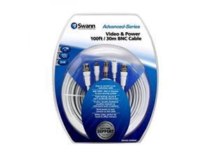 Swann SWADS-30MBNC-GL Video and Power 100-Feet BNC Cable (White)