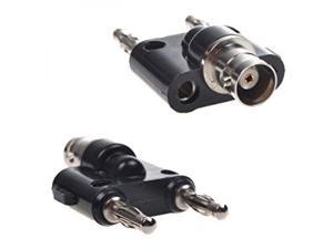 BCP 2pcs BNC Female Jack to Dual Banana Male Plug Coaxial Adapter BCP 2pcs BNC Female Jack to Dual Banana Male Plug Coaxial Adapter