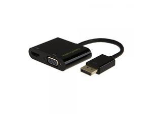 DP to HDMI VGA Adapter, 2-in-1 (Two-In-One) DisplayPort to HDMI/VGA converter support 3D/4K via VGA, for iMac, Macbook Pro, Surface Pro & more, Black DP to HDMI VGA Adapter, 2-in-1 (Two-In-One) DisplayPort to HDMI/VGA converter support 3D/4K via VGA, for iMac, Macbook Pro, Surface Pro & more, Black