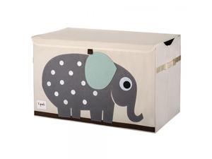3 Sprouts Toy Chest, Elephant, Grey