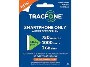 Tracfone Smartphone Plan / 60 Days, 750 Minutes, 1000 Texts, 1GB Data