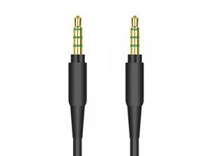 Geekria QuickFit Audio Cable for SONY WH-1000XM4 WH-1000XM3 WH-XB900N WH-CH710N WH-CH700N WH-H910N MDR-XB950BT MDR-1AM2 MDR-100ABN Headphones Cable, 3.5mm AUX Replacement Stereo Cord (Black 5.6FT)