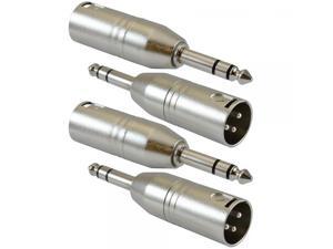 4 Pack GLS Audio 1//4 Female TRS to 1//8 Male TRS Headphone Adapter Gender Changer 1//4 6.3mm to 1//8 Mini 3.5mm Stereo Coupler Adapters