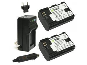 Wasabi Power KIT-BTR-LPE6-LCH-LPE6 2-Pack 2600mAh Li-Ion Battery (2-Pack) and Charger for Canon LP-E6, LP-E6N Wasabi Power KIT-BTR-LPE6-LCH-LPE6 2-Pack 2600mAh Li-Ion Battery (2-Pack) and Charger for Canon LP-E6, LP-E6N
