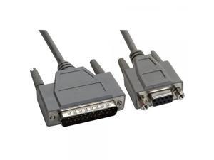 Amphenol CS-DSNL4259MF-005 DB25 Male to DB9 Female Null Modem Cable, Full Handshaking, 5', Gray Amphenol CS-DSNL4259MF-005 DB25 Male to DB9 Female Null Modem Cable, Full Handshaking, 5', Gray