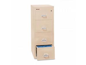 4-Drawer Vertical File, 17-3/4w x 25d, UL Listed 350, Letter, Parchment 4-Drawer Vertical File, 17-3/4w x 25d, UL Listed 350, Letter, Parchment