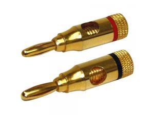 Steren 2CT Banana Plug Compression - Black/Red (250-201)