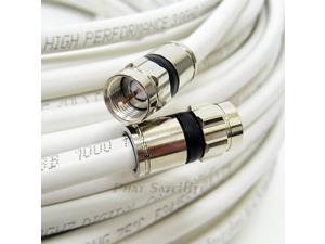 Perfect Vision 036012 50-Feet RG-6 Coaxial Cable with Ends Black 