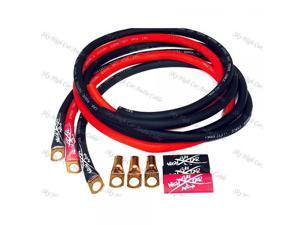 Sky High Oversized 4 Gauge AWG Big 3 Upgrade RED/BLACK Electrical Wiring Kit