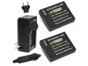 Wasabi Power KIT-BTR-BCM13-LCH-BCM13 2-Pack 1300mAh Li-Ion Battery (2-Pack) and Charger for Panasonic DMW-BCM13 Wasabi Power KIT-BTR-BCM13-LCH-BCM13 2-Pack 1300mAh Li-Ion Battery (2-Pack) and Charger for Panasonic DMW-BCM13