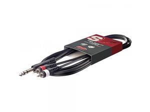 Stagg 6ft. Y Cable - Stereo Phone Plug / 2 x Male RCA