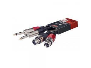 Stagg 2ft. Twin cable - phone-plug/f. XLR