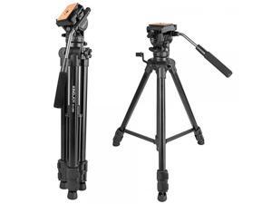 65"/166cm Fluid Head Tripod, Kamisafe VT-1500 Adjustable Camera Video Tripod Legs Stand with Detachable Fluid Drag Pan Tilt Head for Canon Nikon Sony DSLR Camera Camcorder Video Shooting Filming 65"/166cm Fluid Head Tripod, Kamisafe VT-1500 Adjustable Camera Video Tripod Legs Stand with Detachable Fluid Drag Pan Tilt Head for Canon Nikon Sony DSLR Camera Camcorder Video Shooting Filming