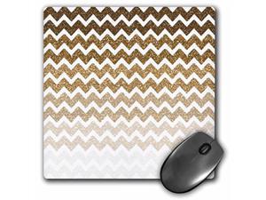3drose Gold Hombre Chevron Image of Glitter - Mouse Pad