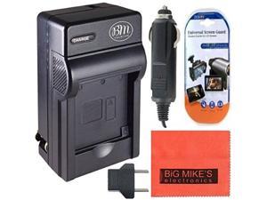 DMW-BCG10 Battery Charger For Panasonic Lumix DMC-ZS15 DMC-ZS19 DMC-ZS20 DMC-ZS25 Digital Camera + Cleaning Cloth And LCD Screen Protector