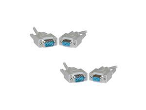 null modem cable, db9 female, ul rated, 8 conductor, 10 foot 2 pack null modem cable, db9 female, ul rated, 8 conductor, 10 foot 2 pack