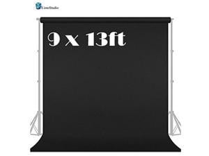 LimoStudio 9x13ft Black Fabricated Backdrop Background Screen for Photo Video Photography Studio, AGG1854