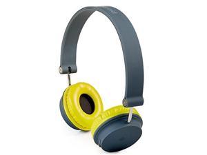 Polaroid Foldable Bluetooth Wireless Headphones, Yellow and Gray
