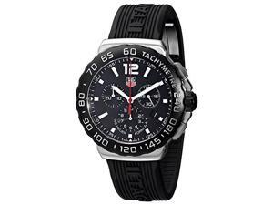 tag heuer men's cau1110.ft6024 formula 1 black dial black rubber strap quartz watch tag heuer men's cau1110.ft6024 formula 1 black dial black rubber strap quartz watch