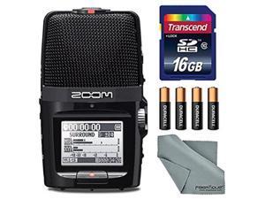 zoom h2n handy recorder with five mic capsules bundle with 16gb sdhc card, 4 aa batteries, microfiber cloth zoom h2n handy recorder with five mic capsules bundle with 16gb sdhc card, 4 aa batteries, microfiber cloth